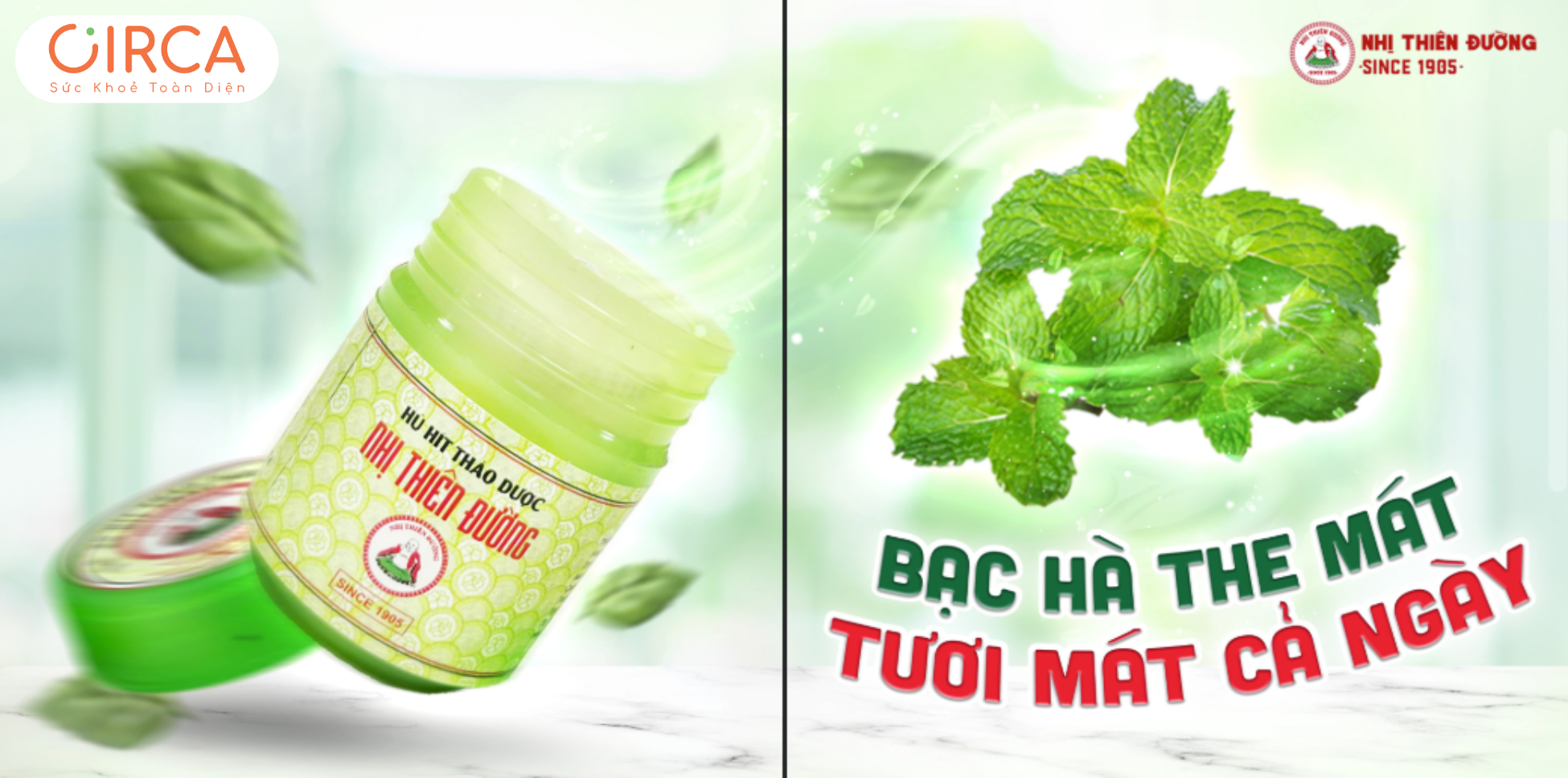 Hũ Hít Thảo Dược Nhị Thiên Đường – Thông Thoáng Đường Thở, Thư Giãn Tinh Thần